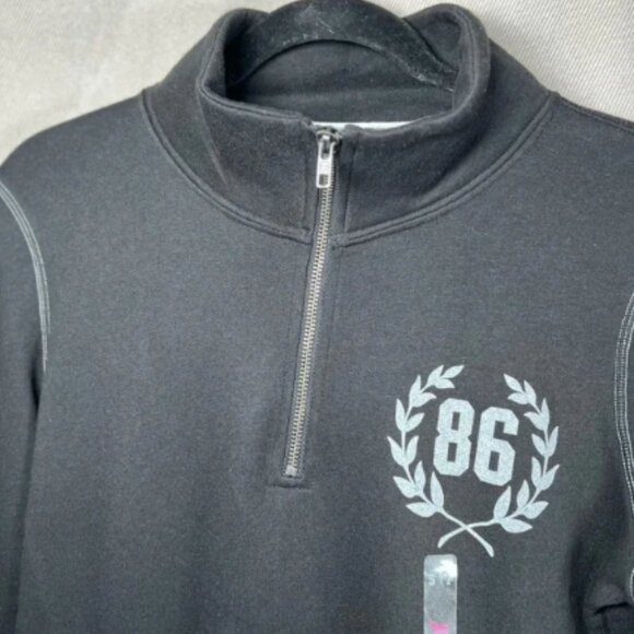 Pink By Victoria Secret NWT Pullover 1/4 Zip Sweater - Small in Black and White - Picture 5 of 9